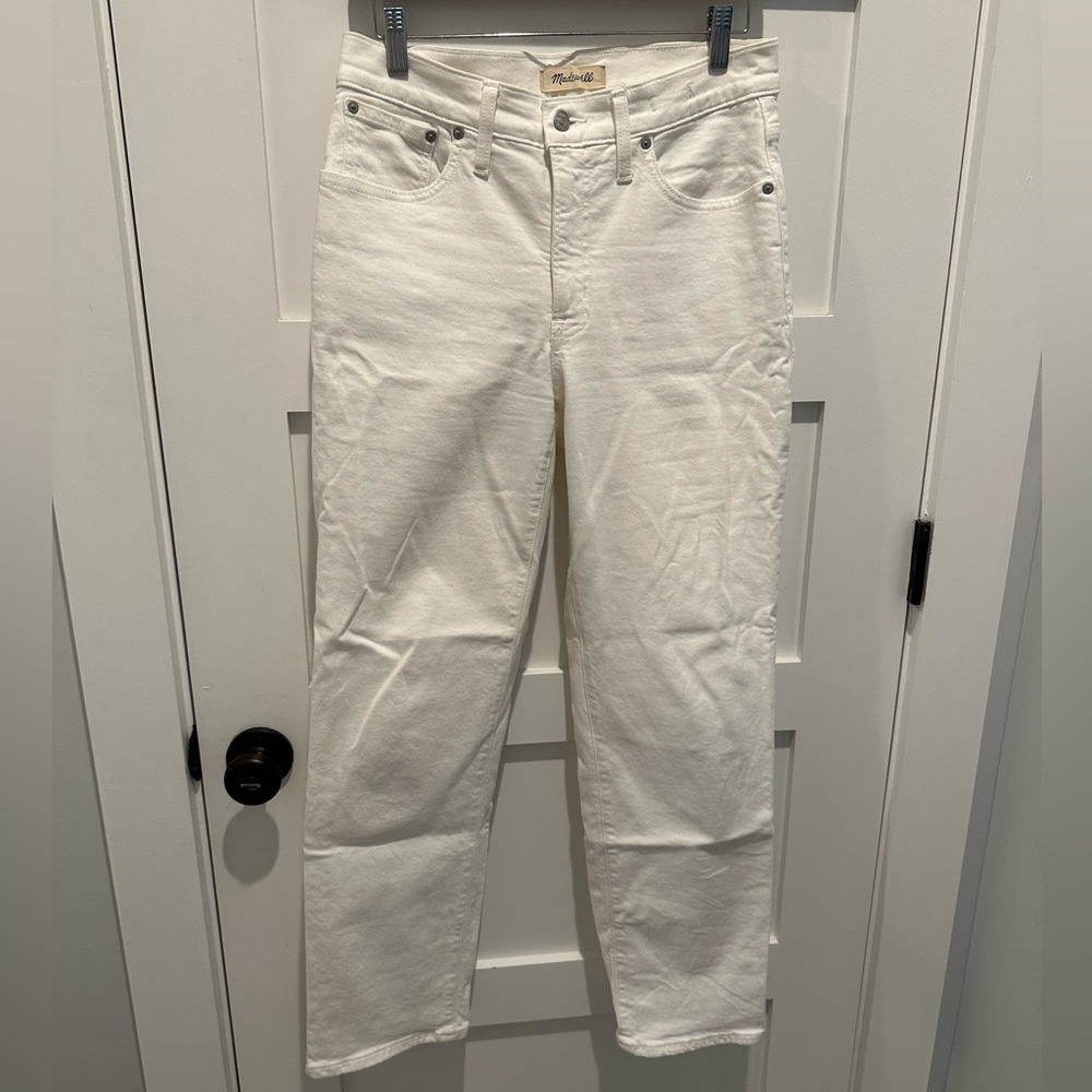 Madewell “The ‘90s Straight Jean” in White size 28